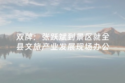 双牌：张跃斌到景区就全县文旅产业发展现场办公