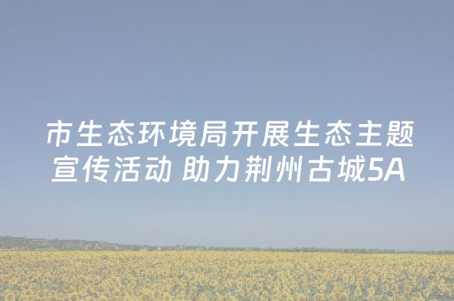 市生态环境局开展生态主题宣传活动 助力荆州古城5A景区创建