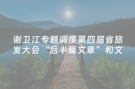 谢卫江专题调度第四届省旅发大会“后半篇文章”和文体旅促消费工作