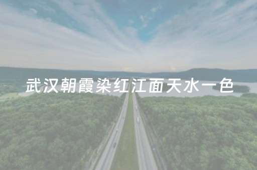 武汉朝霞染红江面天水一色