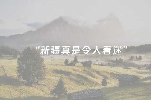 “新疆真是令人着迷”