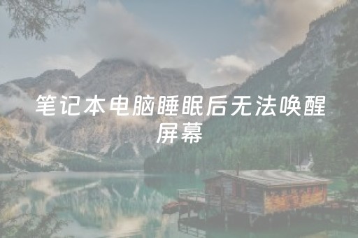笔记本电脑睡眠后无法唤醒屏幕（笔记本电脑睡眠后无法唤醒屏幕,强制关机也不行）