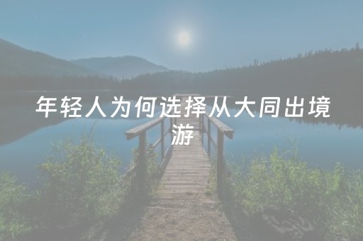 年轻人为何选择从大同出境游