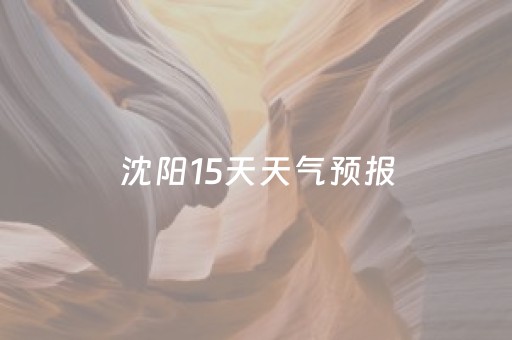 沈阳15天天气预报（沈阳15天天气预报墨迹天气）
