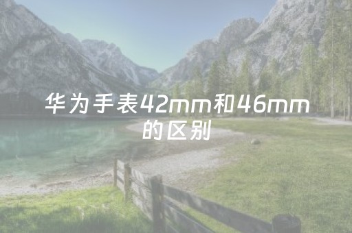 华为手表42mm和46mm的区别（华为手表46mm和42mm有什么区别）