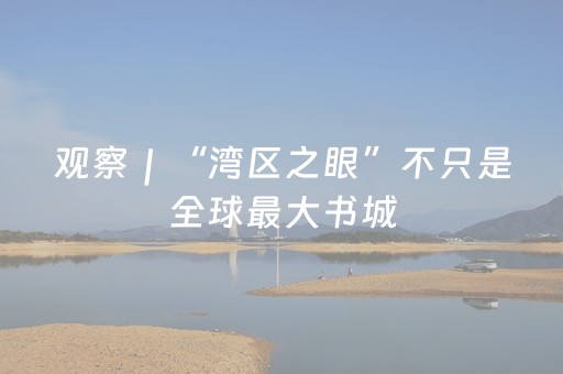 观察｜“湾区之眼”不只是全球最大书城，更是实体阅读空间的“破局样本”