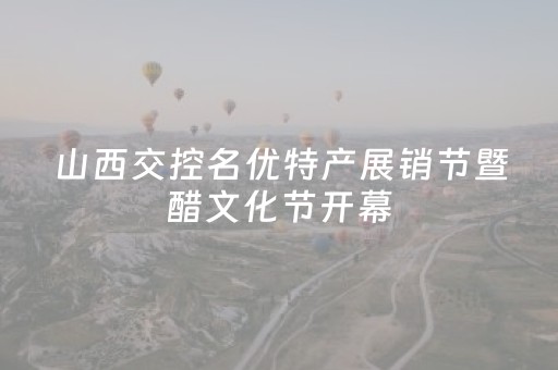 山西交控名优特产展销节暨醋文化节开幕