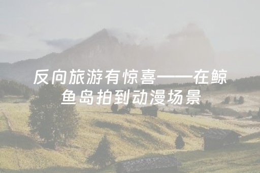 反向旅游有惊喜——在鲸鱼岛拍到动漫场景