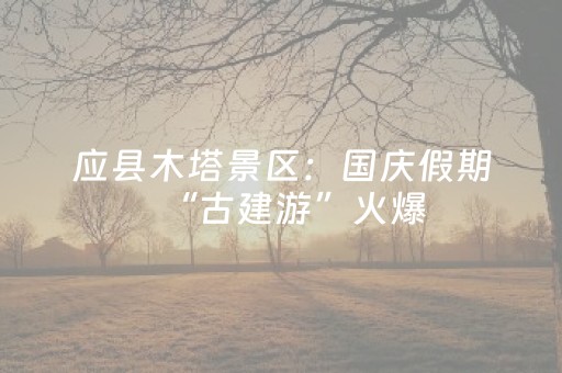 应县木塔景区：国庆假期“古建游”火爆