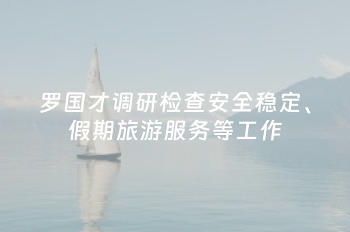 罗国才调研检查安全稳定、假期旅游服务等工作