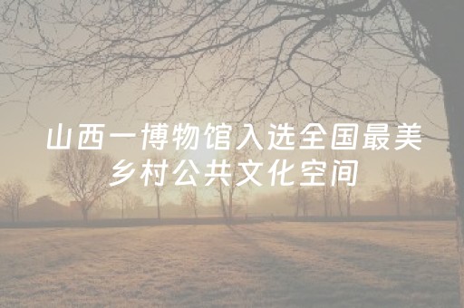 山西一博物馆入选全国最美乡村公共文化空间