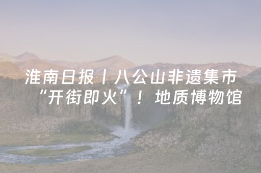 淮南日报丨八公山非遗集市“开街即火”！地质博物馆前玩转传统味！