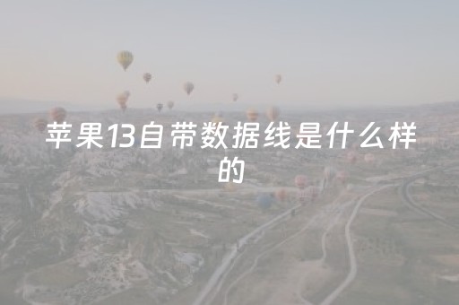 苹果13自带数据线是什么样的（苹果13自带数据线吗）
