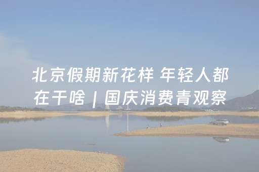 北京假期新花样 年轻人都在干啥｜国庆消费青观察