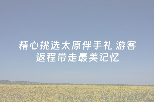 精心挑选太原伴手礼 游客返程带走最美记忆