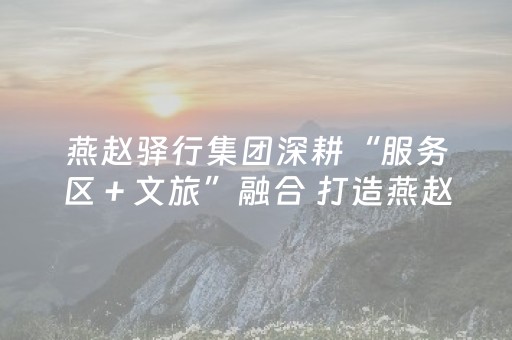 燕赵驿行集团深耕“服务区＋文旅”融合 打造燕赵文化传播新窗口