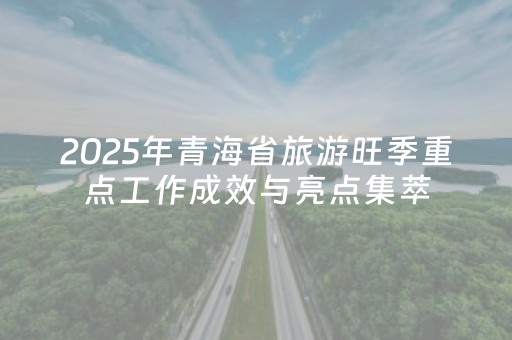 2025年青海省旅游旺季重点工作成效与亮点集萃（一）