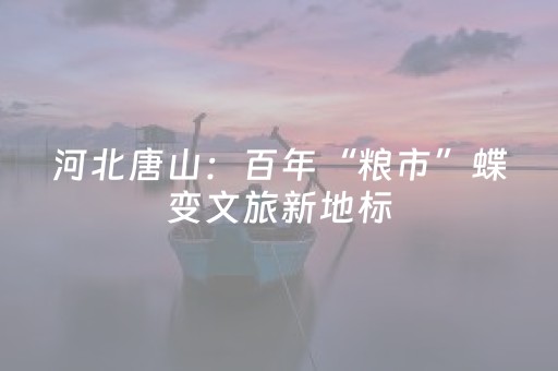河北唐山：百年“粮市”蝶变文旅新地标