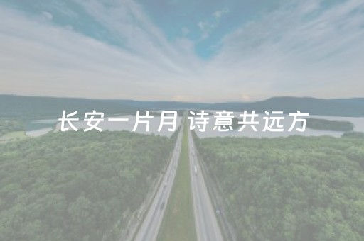 长安一片月 诗意共远方