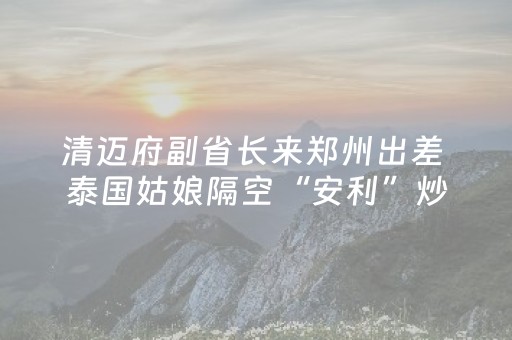 清迈府副省长来郑州出差 泰国姑娘隔空“安利”炒八掺