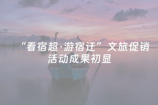 “看宿超·游宿迁”文旅促销活动成果初显