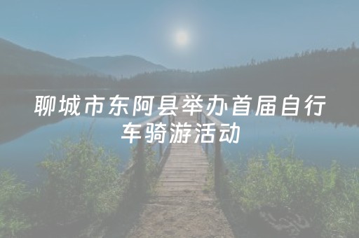 聊城市东阿县举办首届自行车骑游活动