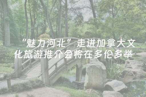 “魅力河北”走进加拿大文化旅游推介会将在多伦多举行
