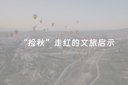 “捡秋”走红的文旅启示