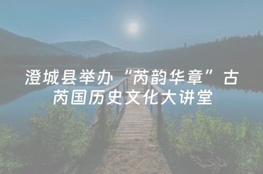 澄城县举办“芮韵华章”古芮国历史文化大讲堂