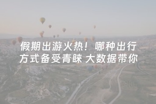 假期出游火热！哪种出行方式备受青睐 大数据带你盘点