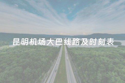 昆明机场大巴线路及时刻表（昆明机场到昆明南站大巴时刻表）