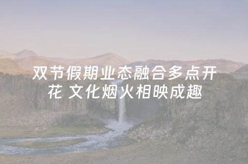 双节假期业态融合多点开花 文化烟火相映成趣