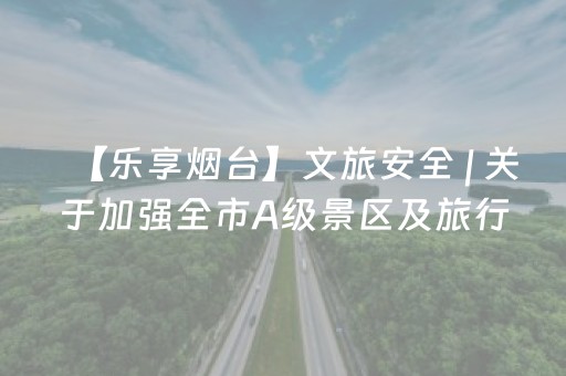 【乐享烟台】文旅安全 | 关于加强全市A级景区及旅行社用车安全管理的工作提示