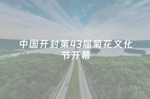 中国开封第43届菊花文化节开幕