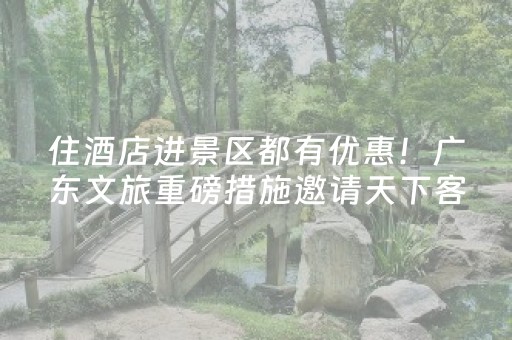 住酒店进景区都有优惠！广东文旅重磅措施邀请天下客