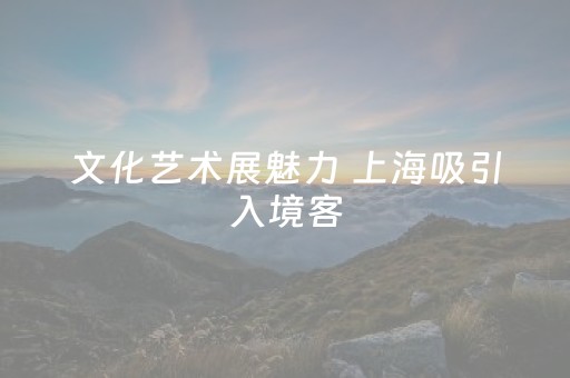 文化艺术展魅力 上海吸引入境客