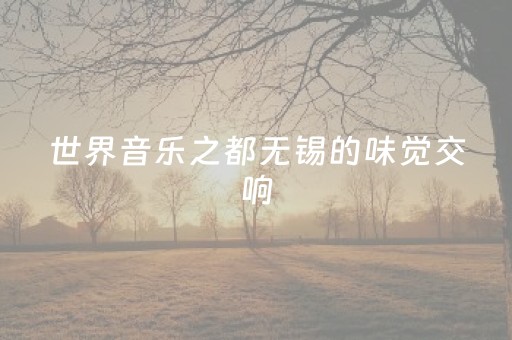 世界音乐之都无锡的味觉交响