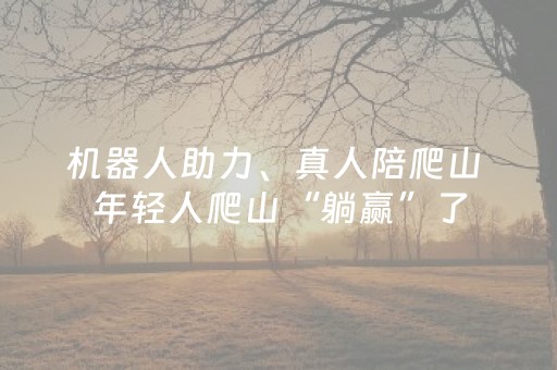 机器人助力、真人陪爬山 年轻人爬山“躺赢”了
