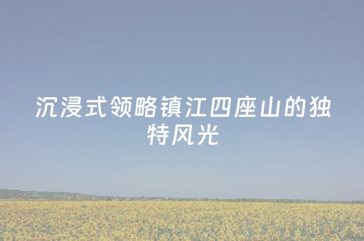 沉浸式领略镇江四座山的独特风光