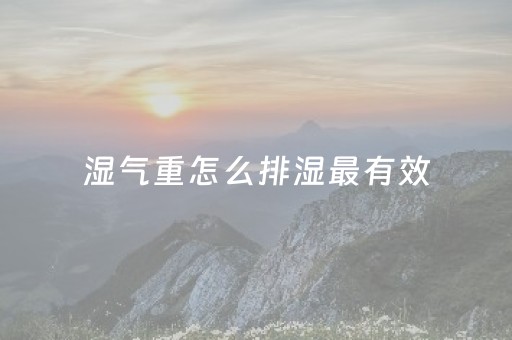 湿气重怎么排湿最有效（身体湿气重怎么排湿最有效）