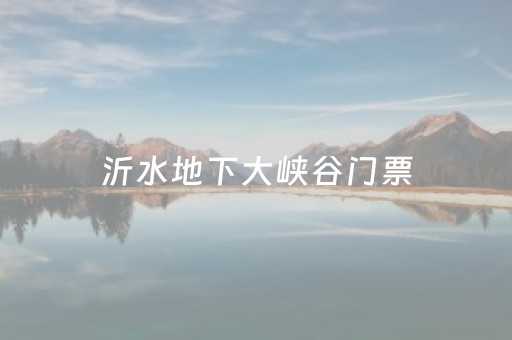 沂水地下大峡谷门票（沂水地下大峡谷门票团购）