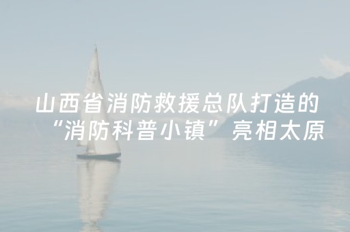 山西省消防救援总队打造的“消防科普小镇”亮相太原钟楼街