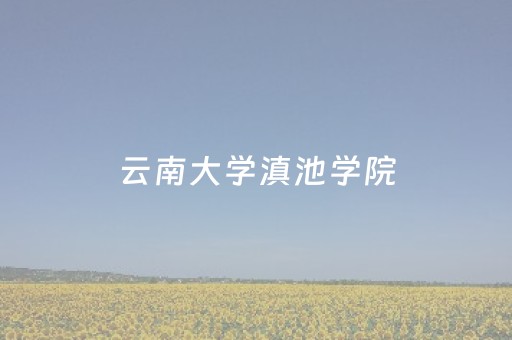 云南大学滇池学院（云南大学滇池学院海埂校区）