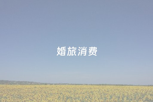 婚旅消费，玩出甜蜜新花样