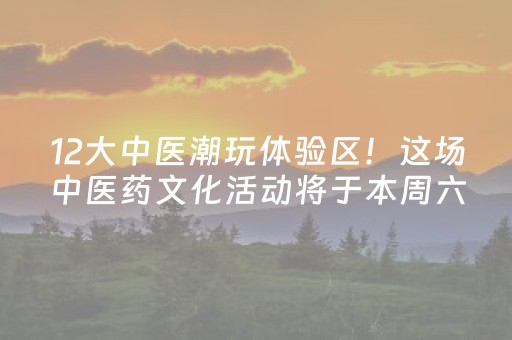 12大中医潮玩体验区！这场中医药文化活动将于本周六在南昌举办