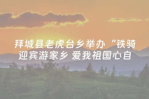 拜城县老虎台乡举办“铁骑迎宾游家乡 爱我祖国心自豪”主题活动