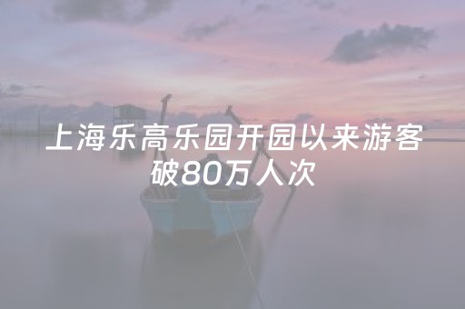 上海乐高乐园开园以来游客破80万人次，文旅贡献逐步显现