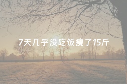 7天几乎没吃饭瘦了15斤（七天不吃瘦几斤）