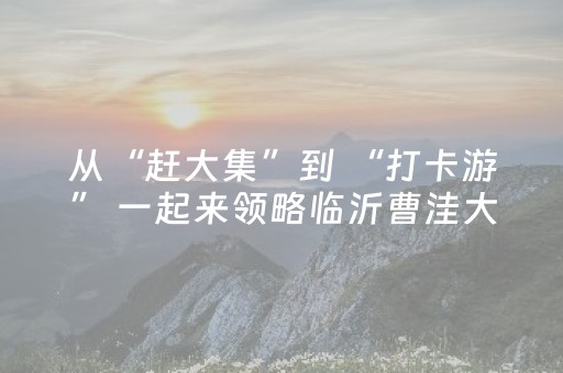 从“赶大集”到 “打卡游” 一起来领略临沂曹洼大集的烟火气