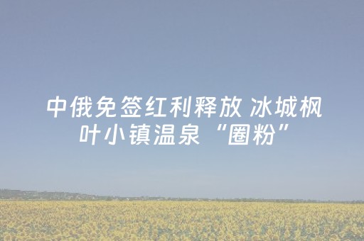 中俄免签红利释放 冰城枫叶小镇温泉“圈粉”